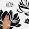 RoomMates Black Line Art Lotus Peel & Stick Giant Wall Decal Set